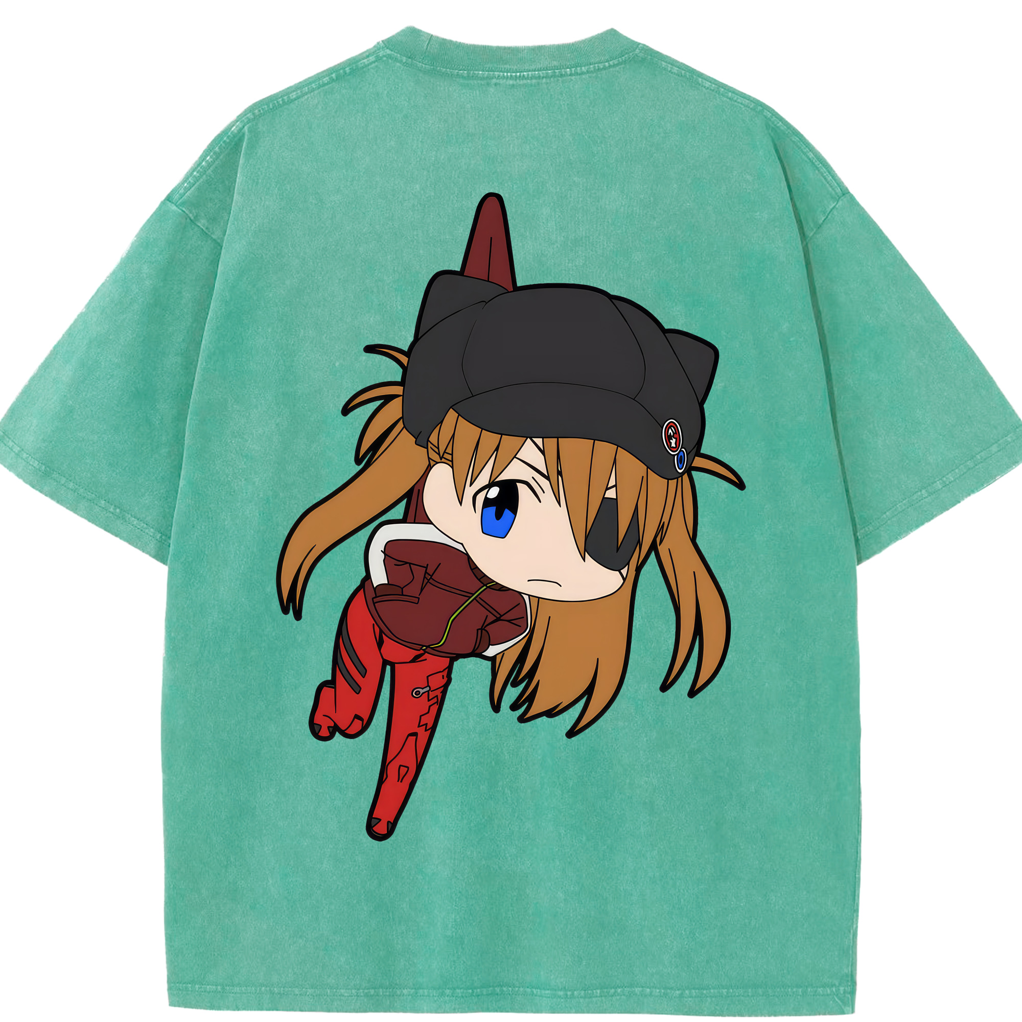 （画像用） EVA 新世紀エヴァンゲリオン 綿100% ヴィンテージ風 半袖Tシャツ（背面プリント）